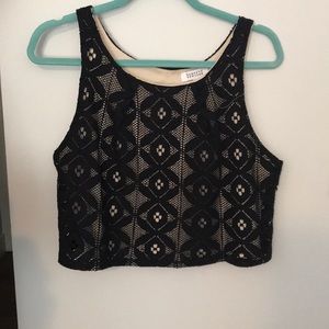 Barney’s New York black lace tank top